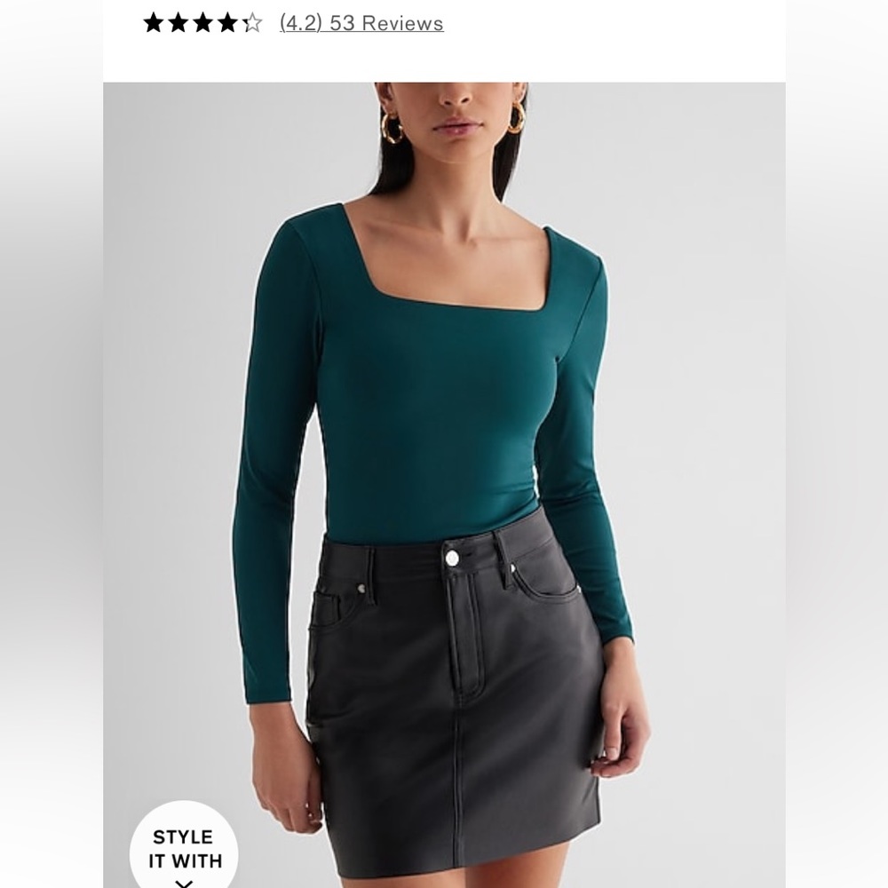 Express Body Contour Collection Long Sleeve Top Small
